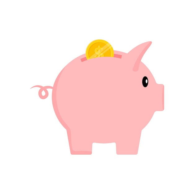 Sparschwein mit goldenem dollar