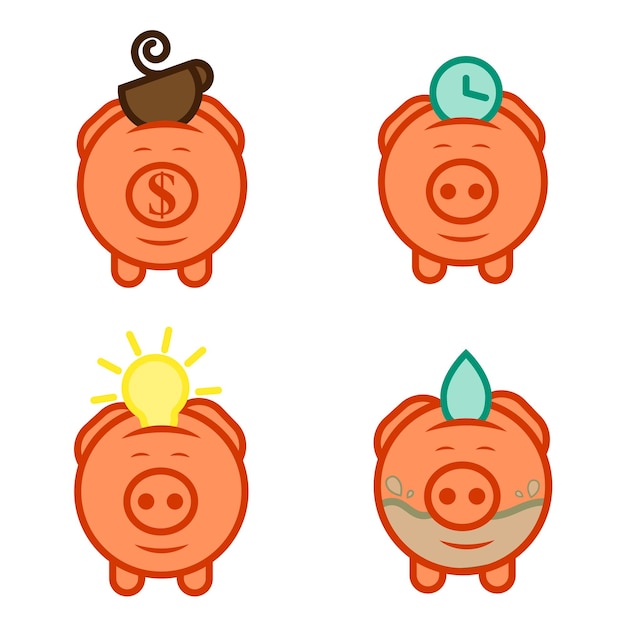 Sparschwein sparen Vektor-Symbol