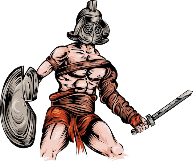 Spartacus Gladiator römischer Sklave Krieger Vektor-Illustration