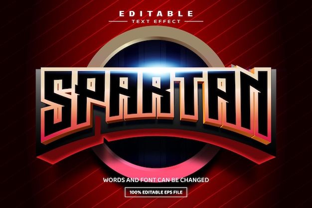 Spartan 3d bearbeitbare texteffektvorlage