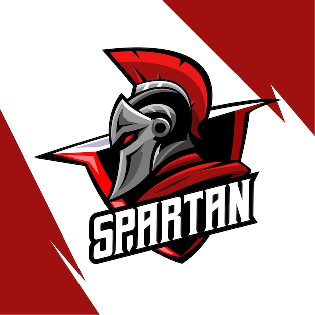 Spartan esport maskottchen logo vektorillustration