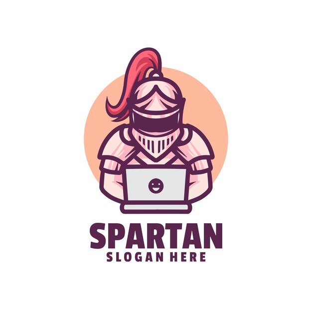 Spartan hacker logo vorlage