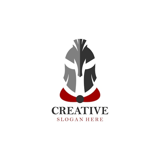 Spartan helm logo template design inspiration pro vector