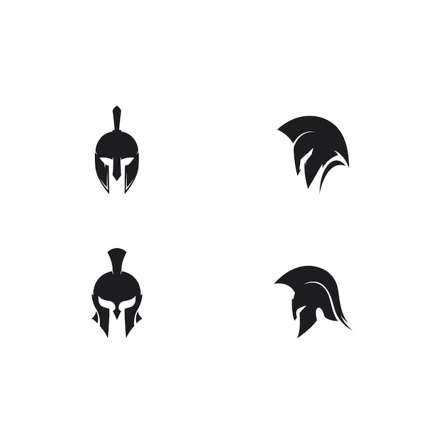 Spartan helm logo vorlage vektor icon