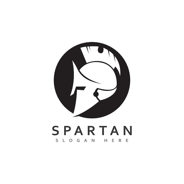 Spartan-Logo-Design Spartan einfach kreatives Logo Vektor Spartan schwarzes Logo