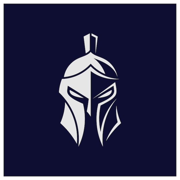 Spartan-Logo-Design-Vorlage Helm-Logo-Design-Konzept Vektor-Illustration