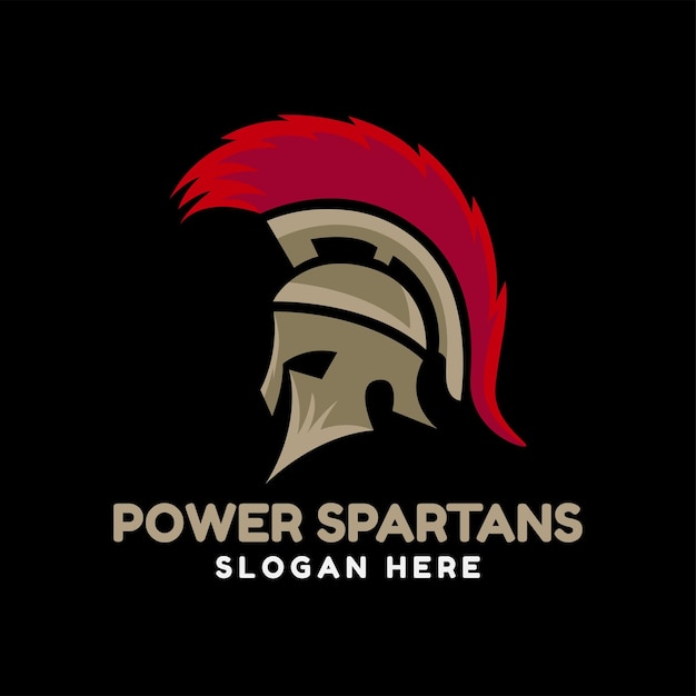 Spartan logo und vektordesign helm und kopf