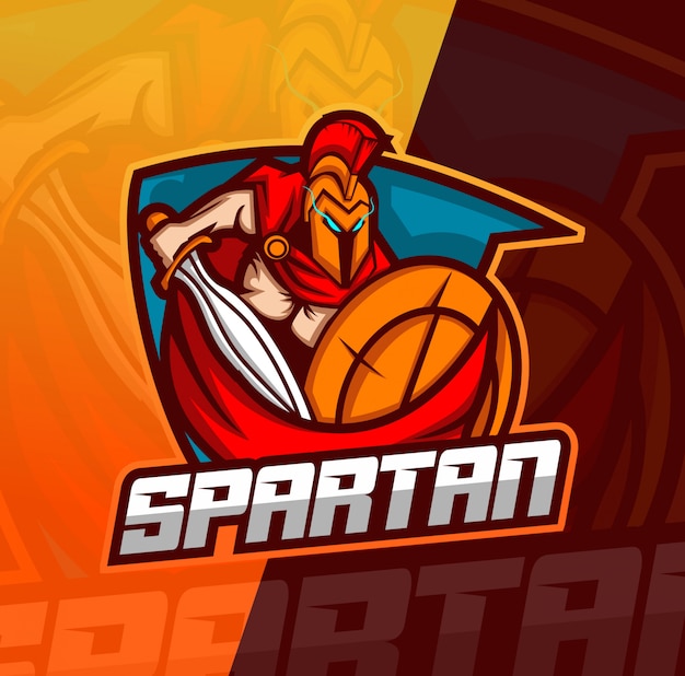 Spartan maskottchen-esport-logo