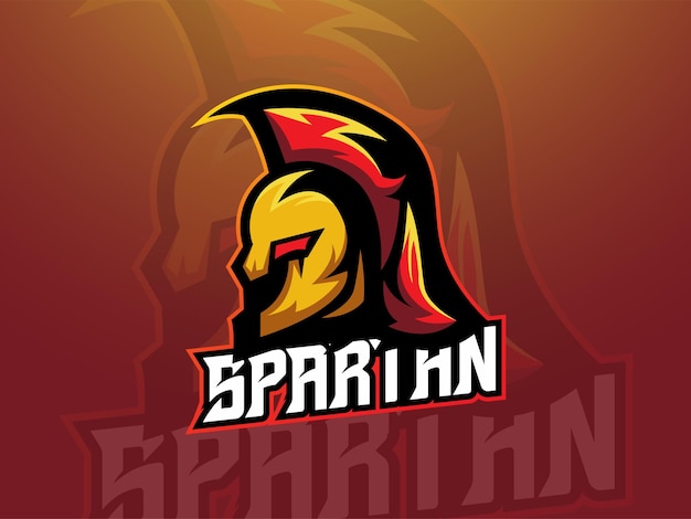 Spartan Maskottchen Gaming Esport Logo-Vorlage