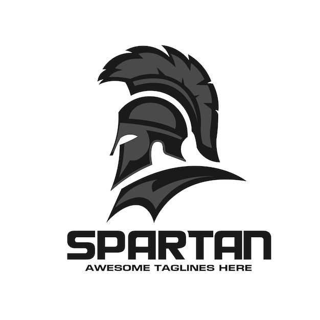 Spartan mit Helm-Logo