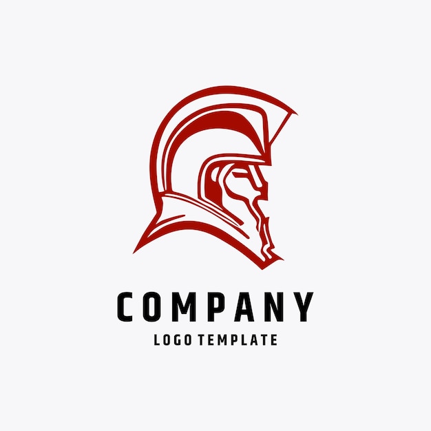 Spartanische helm-logo-design-vektor-illustration