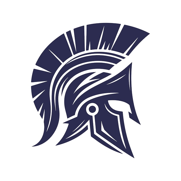 Spartanische Helm-Silhouette Clip-Art isolierte Vektorillustration auf weißem Hintergrund