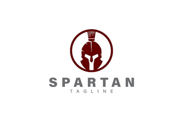 Spartanischer logo-design-vektor