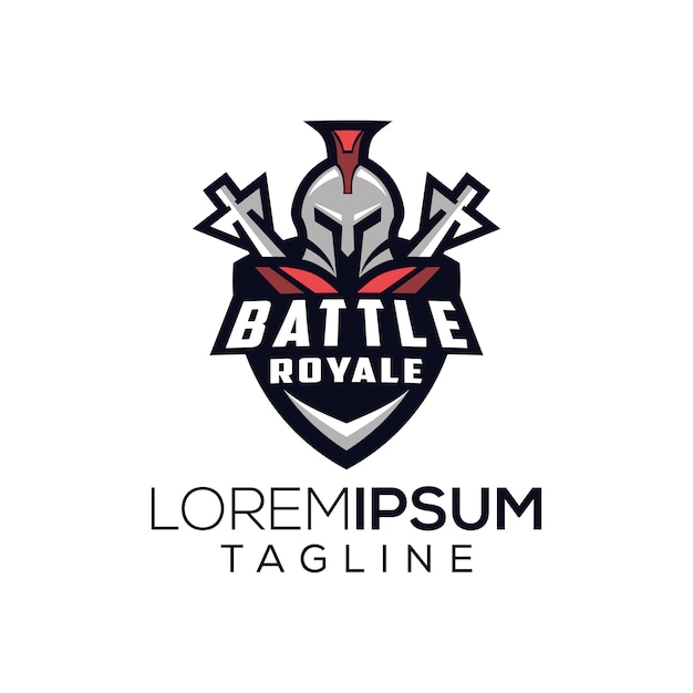 Vektor spartanisches battle royale logo