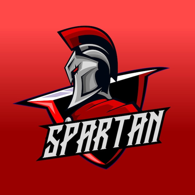 SPARTANISCHES MASKOTTCHEN-LOGO-VEKTOR FÜR ESPORT