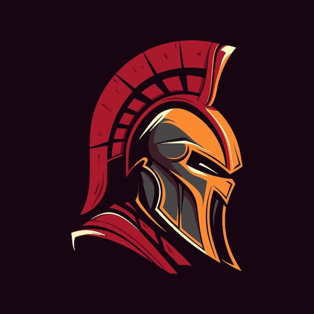 Spartanisches Maskottchen und Esport-Logo