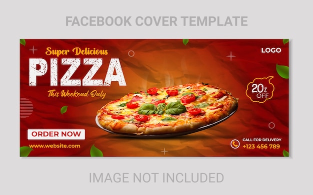 Vektor special food-menü und leckere pizza facebook-cover-banner und social-media-post-vorlage