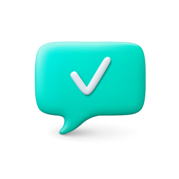 Speech Balloon-Symbol 3D-Design Nachrichtskasten-Denken-Bubble-Vektor-Element Markieren Sie es auf Kommentar oder Konversation Zeichen Chat-Sprecher-Symbol Illustration der Kontrollballon-Nachricht