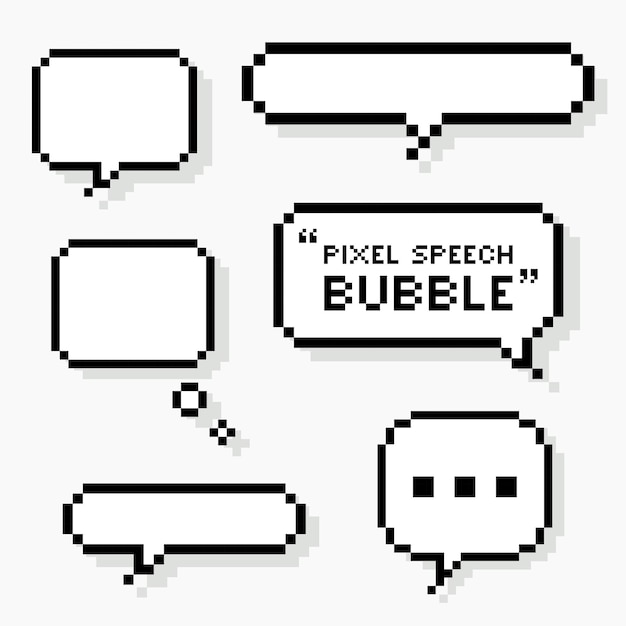 Speech-bubble-pixel-art im 8-bit-stil