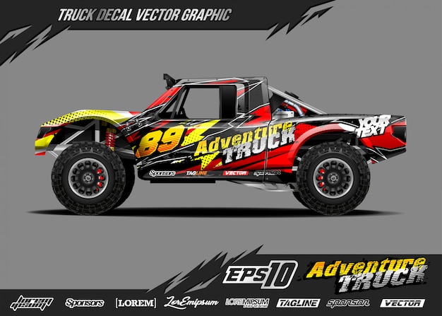 Speed off road truck aufkleber designs