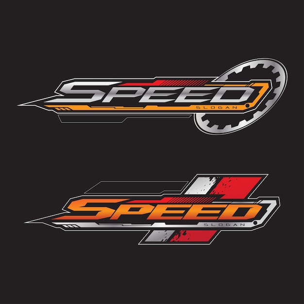 Vektor speed-racing-logo-vorlage-design-vektor-illustration
