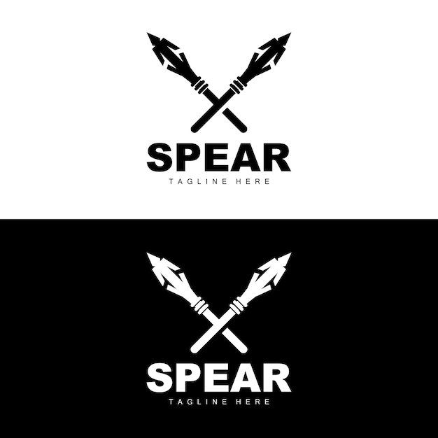 Speer-logo long range throwing weapon target icon design produkt- und firmenmarke icon illustration