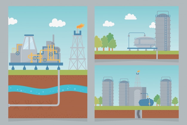 Speicherindustrie Erdölprozess Exploration Fracking