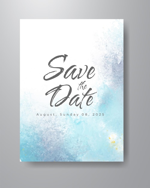 Speichern Sie das Datum mit Aquarellhintergrund. Design für Ihre Einladung.