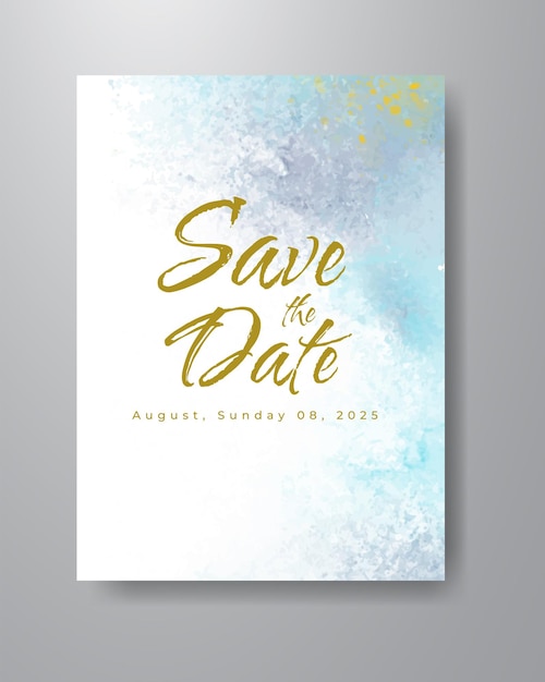 Speichern Sie das Datum mit Aquarellhintergrund. Design für Ihre Einladung.
