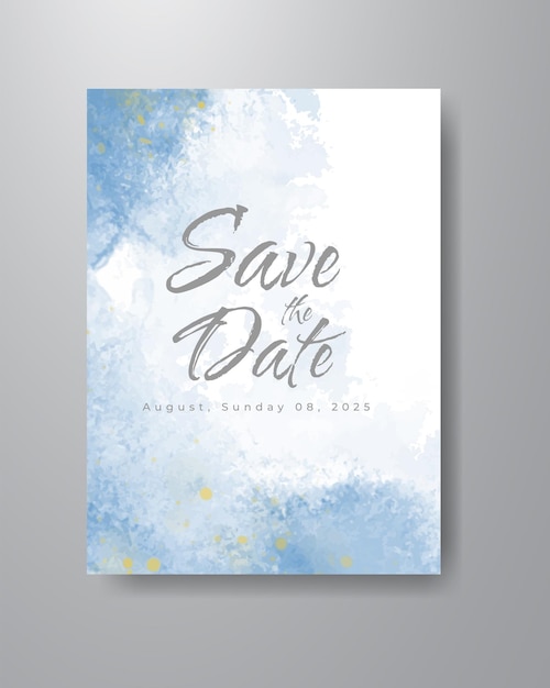 Speichern Sie das Datum mit Aquarellhintergrund. Design für Ihre Einladung.