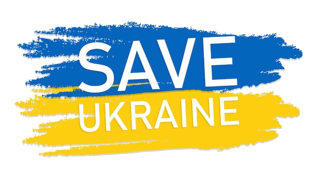 Speichern sie die ukraine. stoppt den krieg, rettet die ukraine. betet für den frieden in der ukraine.
