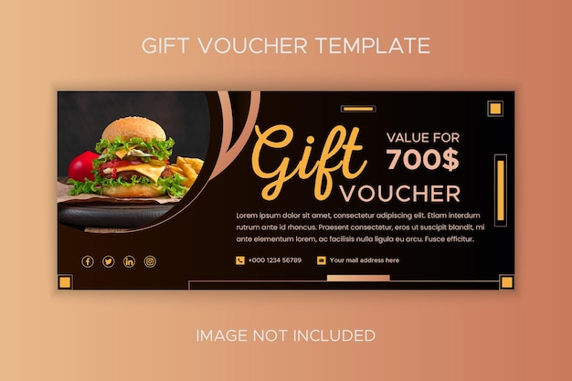 Speisekarte und Restaurant Geschenkgutschein Vorlage