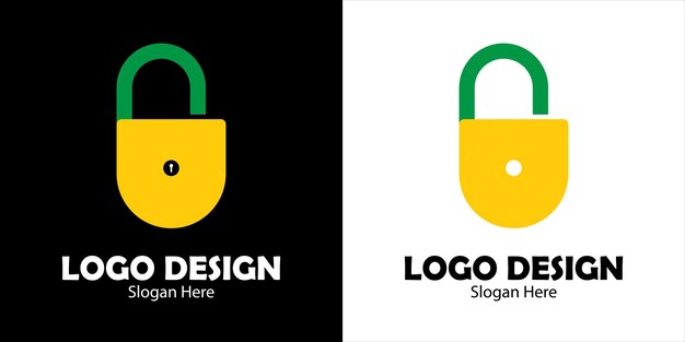 Sperren sie aussehen modernes logo-konzept