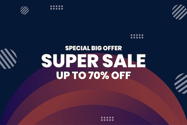 Spezielle mega deals sale banner hintergrunddesign