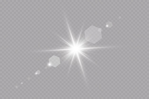 Spezieller Blendenfleck-Lichteffekt des transparenten Lichtes des Vektors.