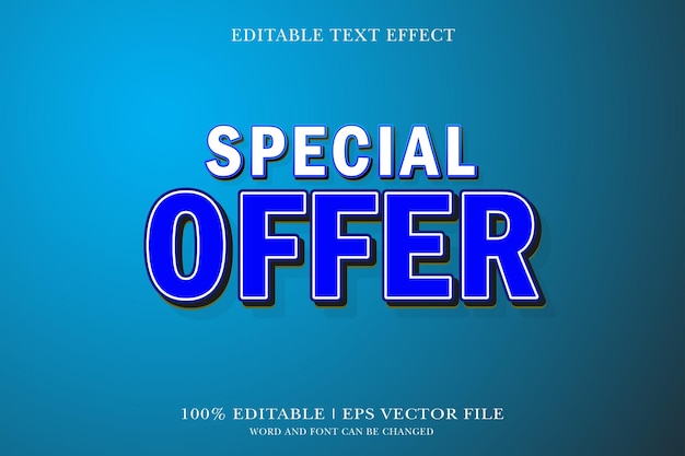 Spezielles Angebot Bearbeitbarer Texteffekt mit 3D-Vektor-Design