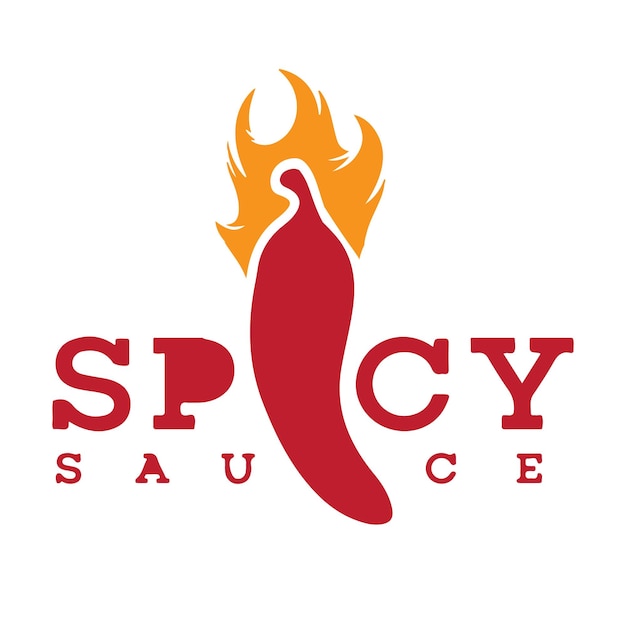 Vektor spicy sauce-logo-design-vorlage-datei eps