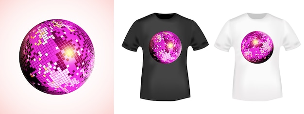 Spiegel disco ball design für t-shirt