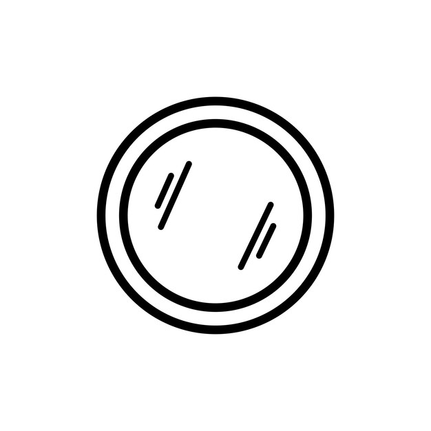 Spiegel-Symbol, Vektor-Vorlage, Logo, trendige Kollektion, flaches Design