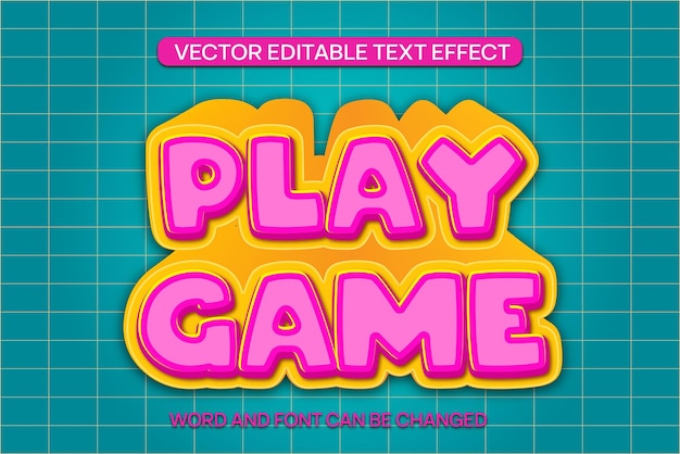 SPIEL-TEXTEFFEKT-VEKTOR SPIELEN