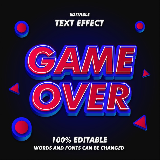 Vektor spiel über text-effekte