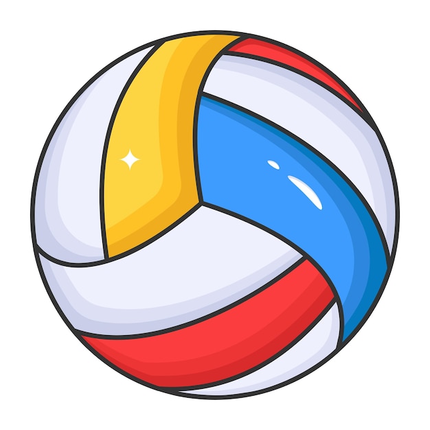 Spielausrüstung eine isometrische ikone des volleyballs
