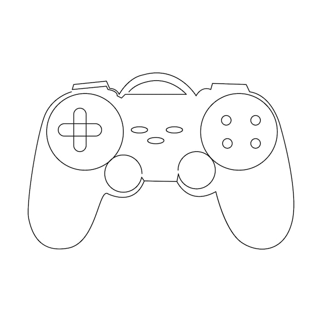 Spiele-Controller kontinuierliche einzelne Linie Umrisse Vektorkunst Zeichnung und einfache eine Linie Design