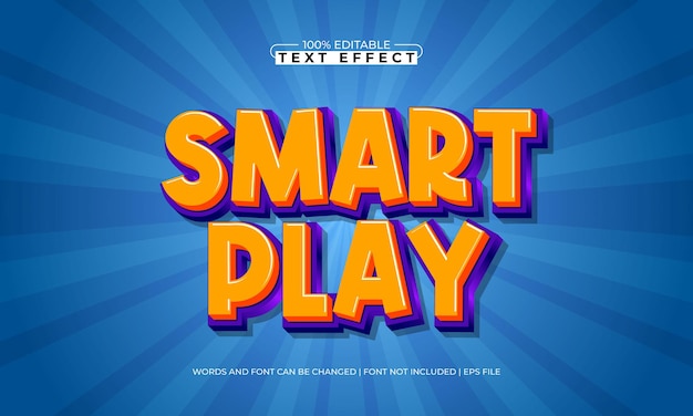 spiele intelligente bearbeitbare Text-Effekte mit einem Kinder- und Spieltext-Stil
