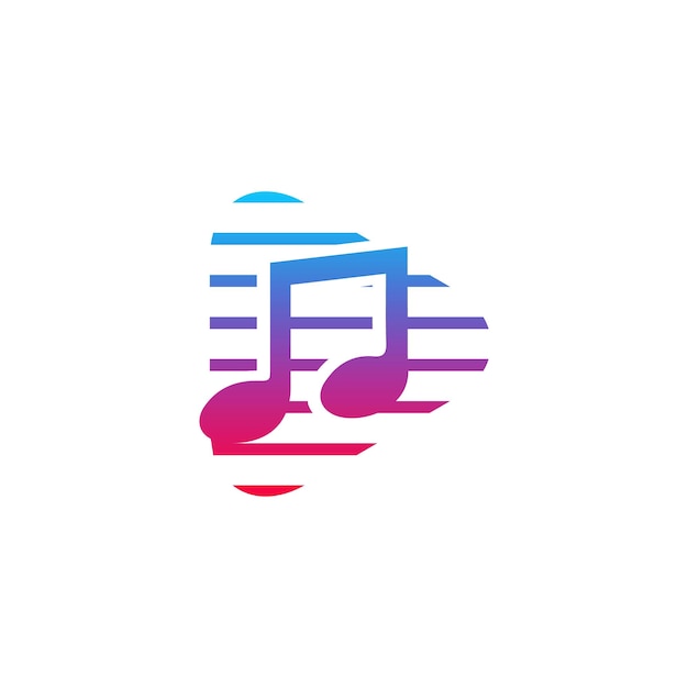 Vektor spielen sie musik audio media logo design