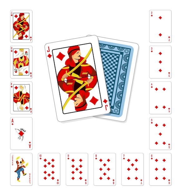 Spielkarten Diamant Jack
