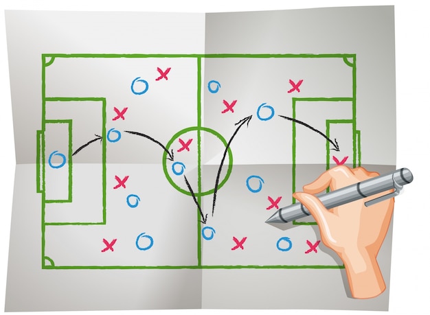 Vektor spielplan auf entwurfspapier