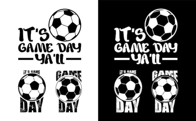 Spieltag-Fußball-T-Shirt-Design-Bundle. Fußball-Shirt-Vektor. Fußball-T-Shirt-Design-Kollektion