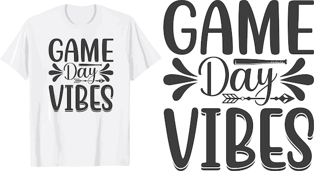 Vektor spieltag vibes svg t-shirt-design