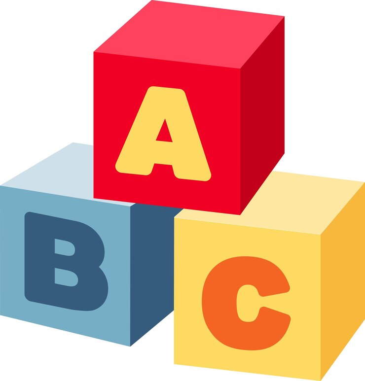 Vektor spielzeug-alphabet-blöcke-symbol